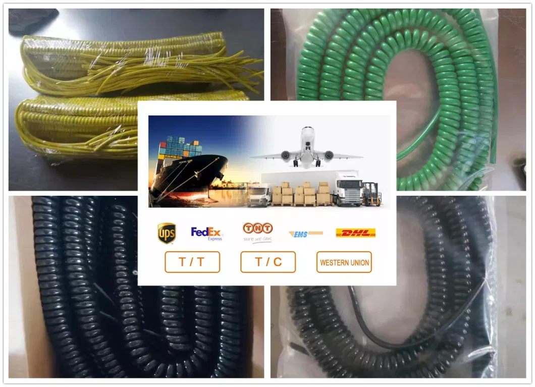 Customized TPE Insulated PUR Sheathed Coiled Spiral Cable