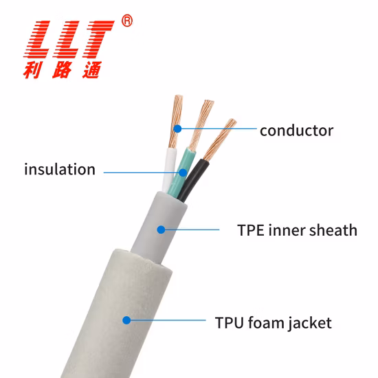 Requisitos de flutuabilidade Espuma TPU Cabos precisos flutuantes para cabos subaquáticos da série Rov Tether